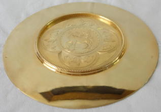 French antique solid silver gilt Gothic Chapel Set